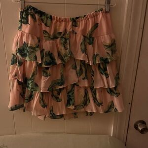 The Webster at Target Pink and Green Leaf Skirt